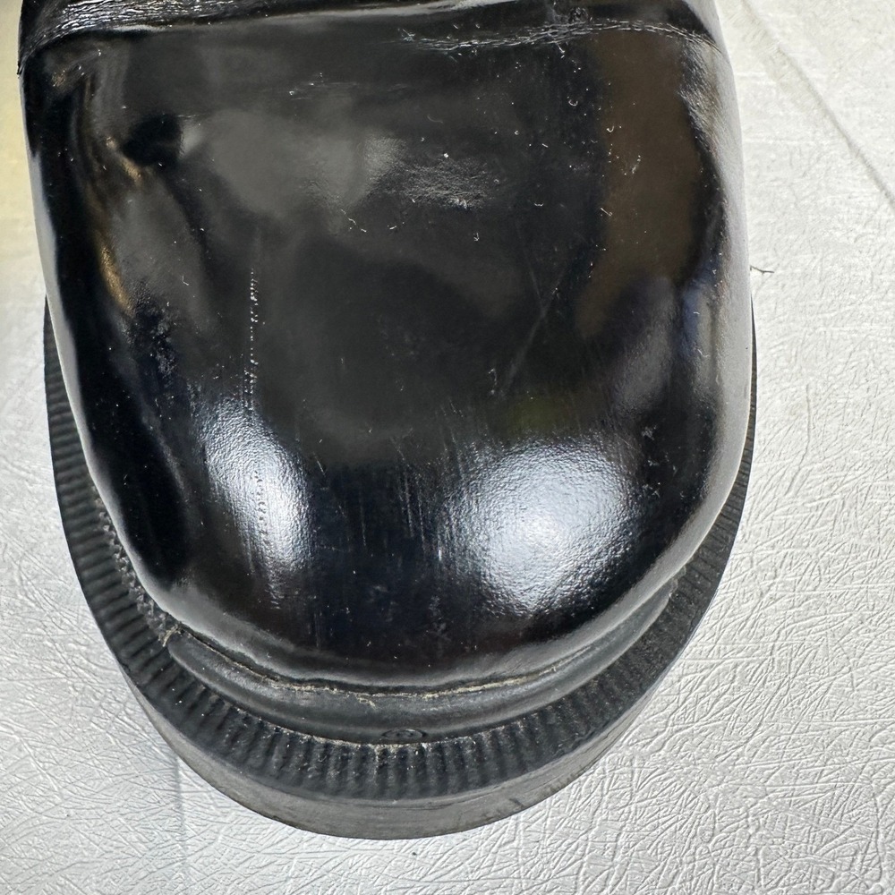 Gucci Combat Boots Black Patent Leather Lug Sole Gold Hardware Women's 7.5 - Picture 5 of 16